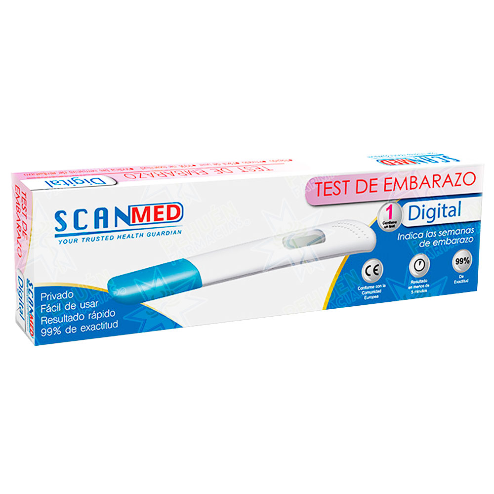 Scanmed Lápiz Test de Embarazo Digital con Indicador de Semanas de Embarazo Inverlar