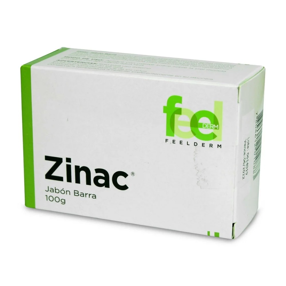 Zinac Jabón Barra Ác. Cítrico Piel Grasa Acné 100 gr