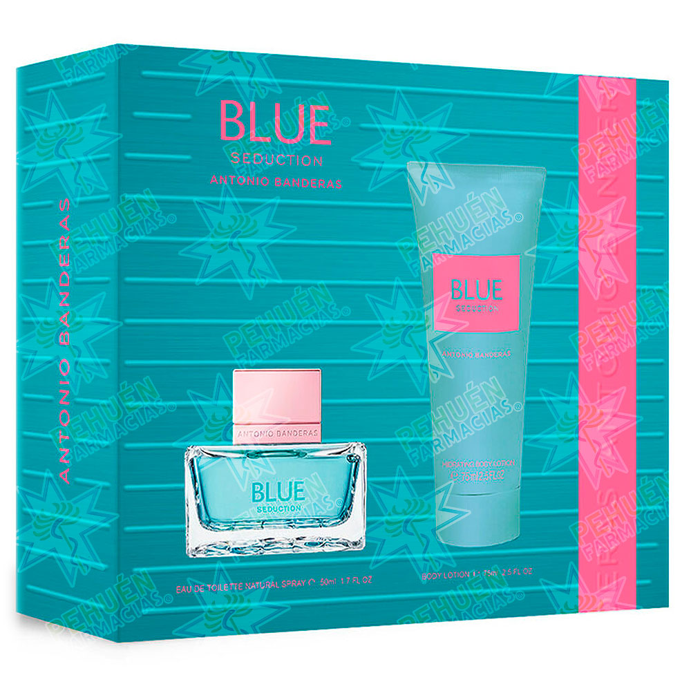Blue Seduction Women Antonio Banderas Eau de Toilette Spray 50 mL + Body Lotion 75 mL Puig