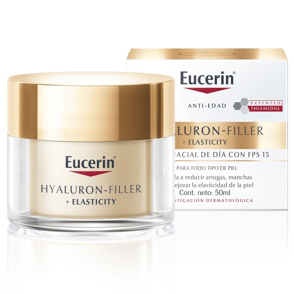 Eucerin Hyaluron Filler Elasticity Crema Facial Antiarrugas Día FPS 15 50 mL Beiersdorf