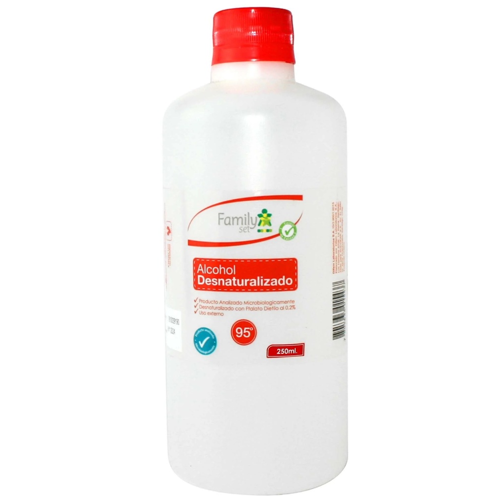 Alcohol Desnaturalizado 95° 250 mL Family Set