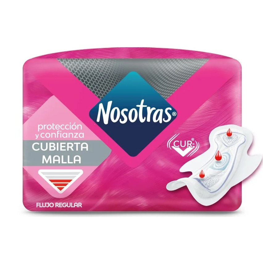 Nosotras Rapisec Tela Malla con Alas 16 Toallas Femeninas Ultra Invisibles Familia S.A.