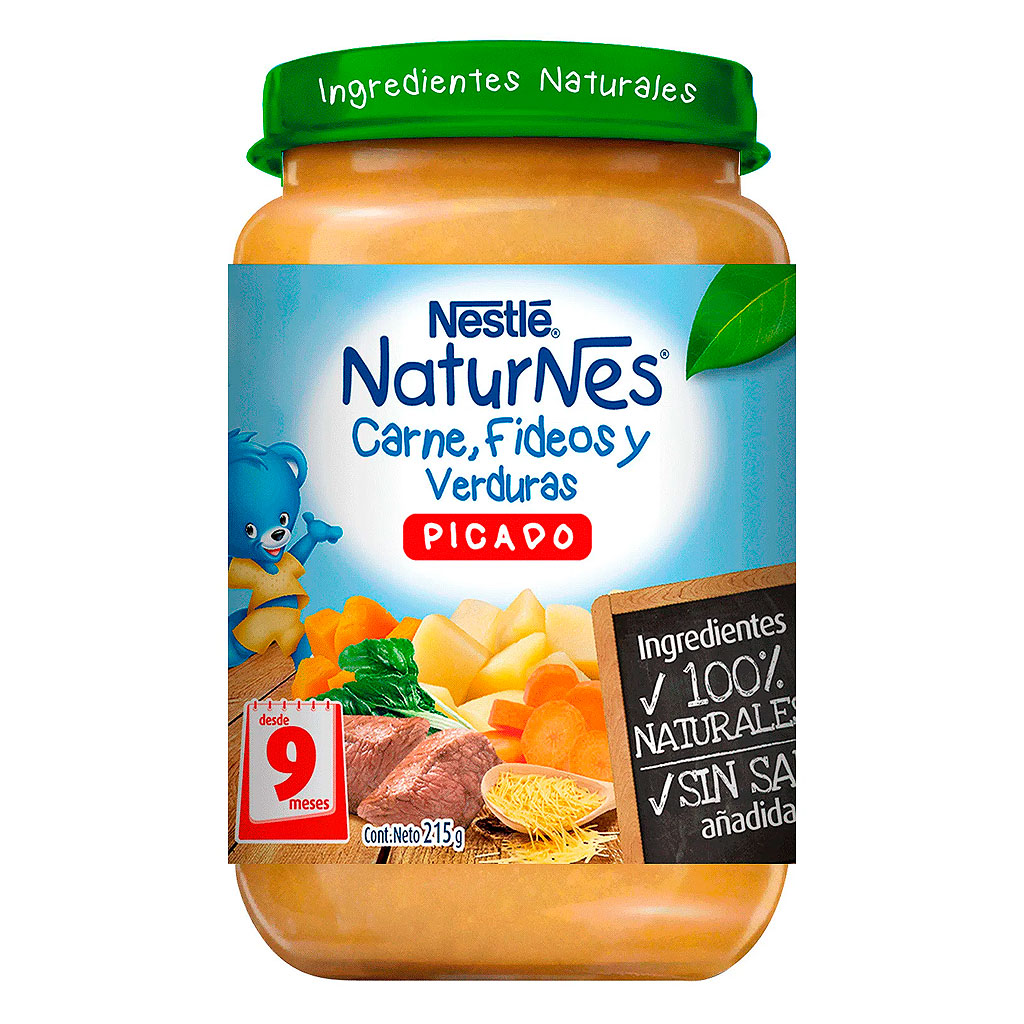 Naturnes Picado Carne Fideos y Verduras 215 g Nestlé