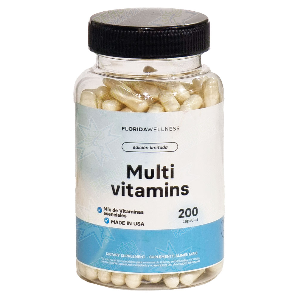 Multivitamins (10 Vit/ 3 Min) 200 Cápsulas MBH - Florida Wellness