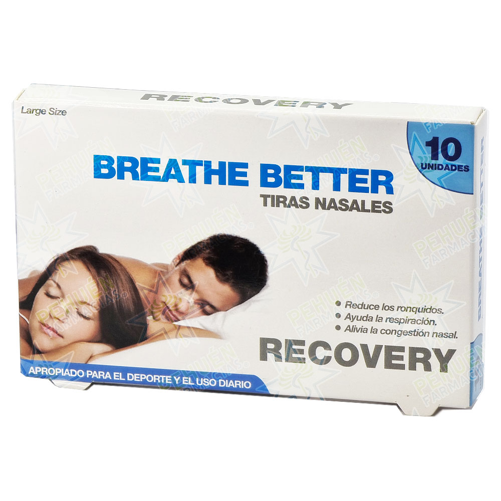 Recovery Breathe Better Tiras Nasales 10 Unidades