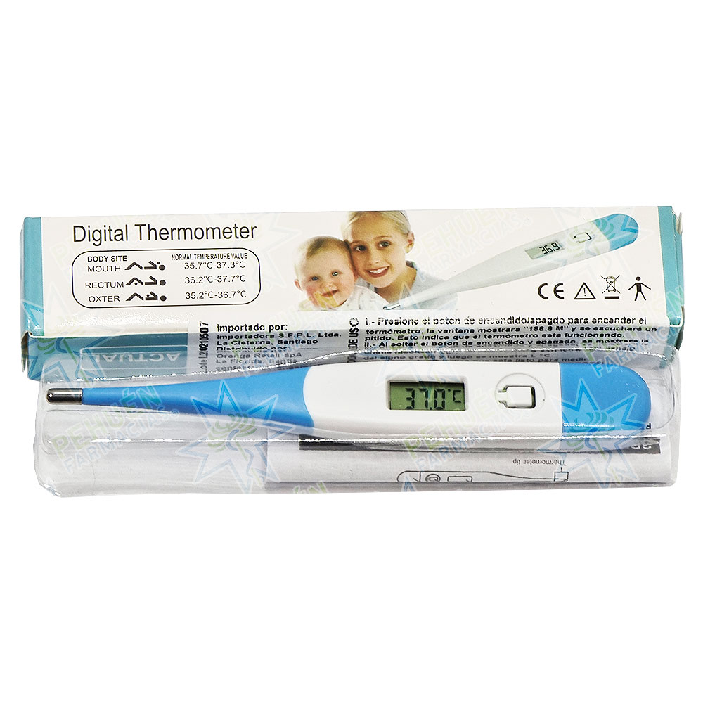 Termómetro Digital Hk-901 Punta Flexible Orange