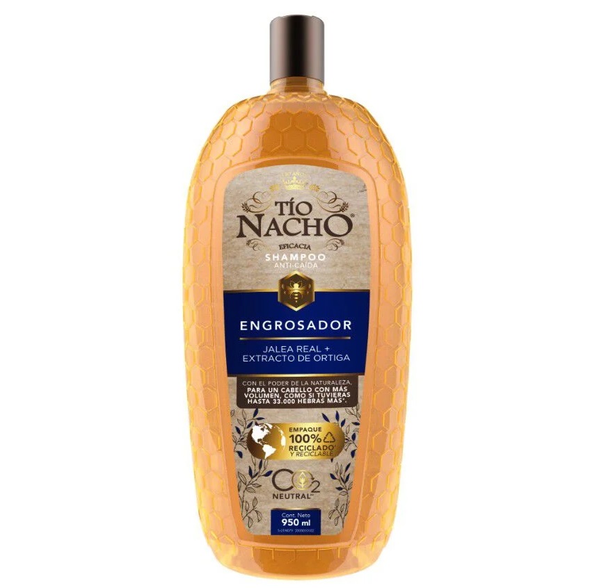 Tío Nacho Botella Engrosador Shampoo Anticaída 950 mL Genomma Lab