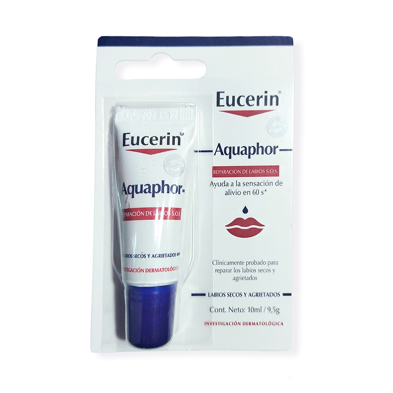 Aquaphor Reparador de Labios S.O.S Secos y Agrietados 10 mL Eucerin