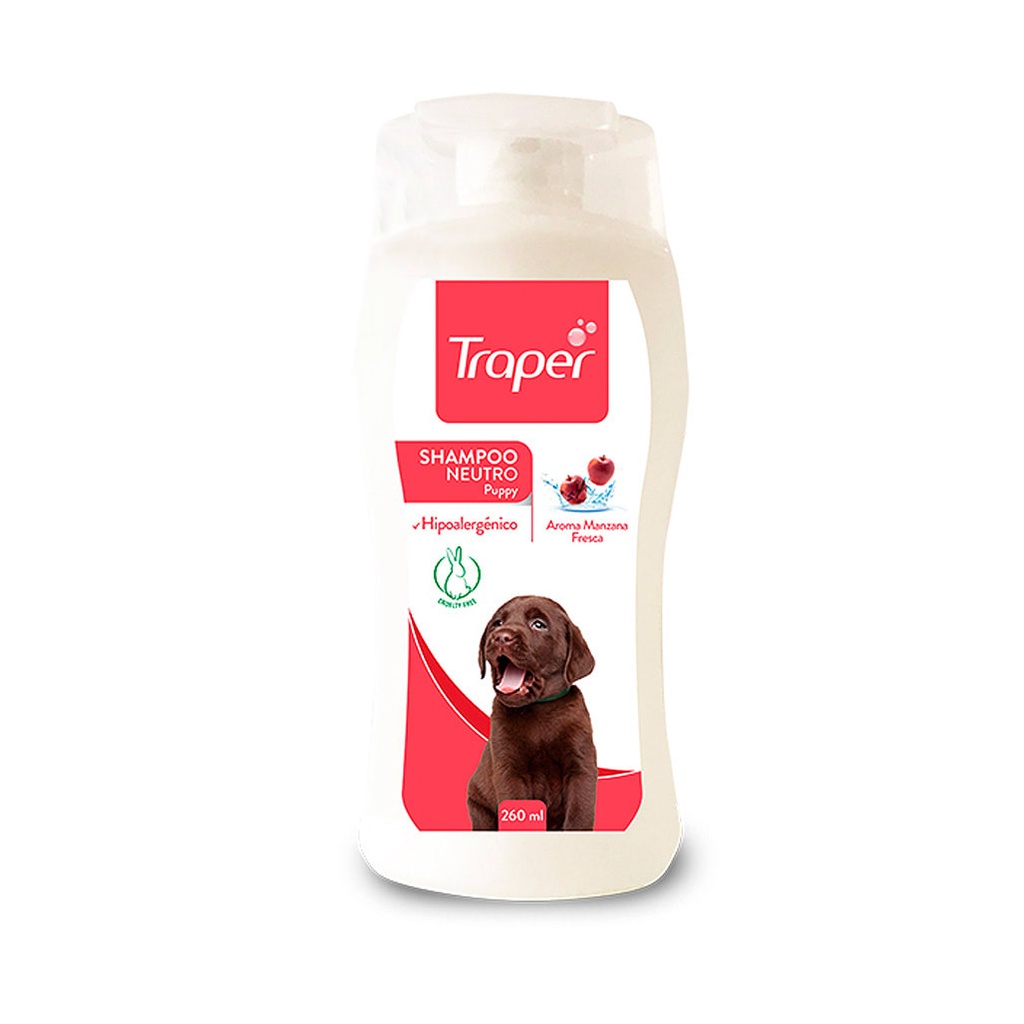 Traper Shampoo Neutro Puppy Cerezo en Flor Perros 260 mL Anasac