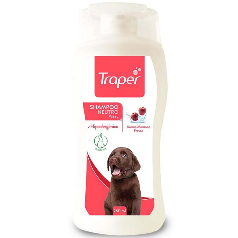 Traper Shampoo Neutro Puppy Hipoalergénico Cerezo en Flor 260 mL