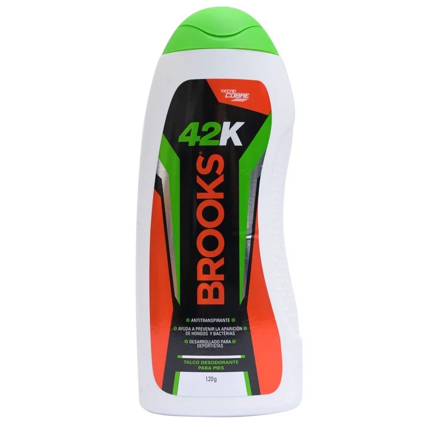 Brooks 42K Tecno Cobre Talco Desodorante para Pies 120 g Davis