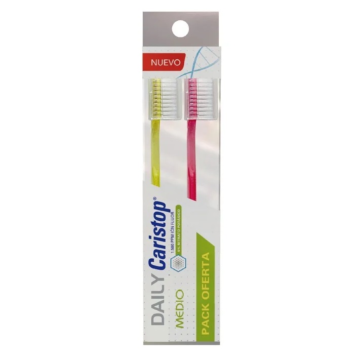 Daily Caristop Pack 2 Cepillos Medios
