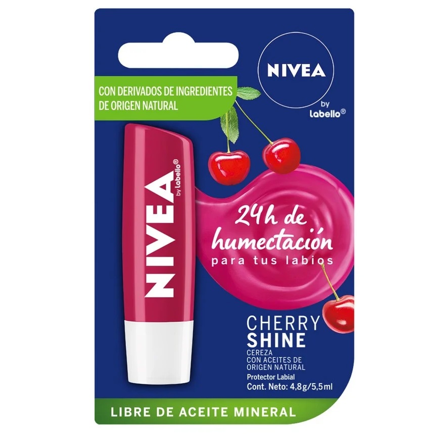 Nivea Protector Labial Cherry Shine 4,8 g