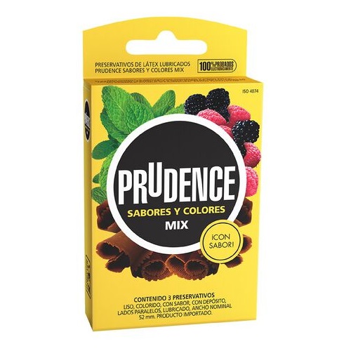 Prudence Mix Sabores y Colores 3 Preservativos