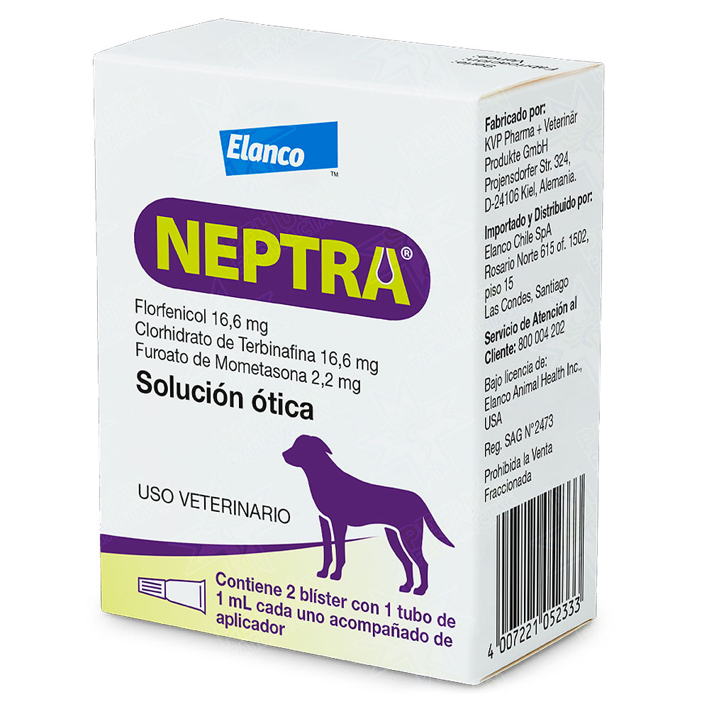 Neptra Gotas Óticas Perros 2 Tubos 1 mL Elanco