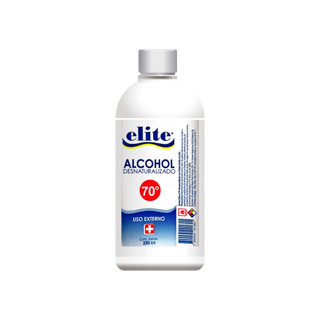 Elite Alcohol Desnaturalizado Higienizante de Manos 70° 250 mL Spray Sanax