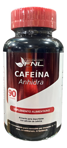 Cafeína Anhidra 100 mg 90 Cápsulas Fnl