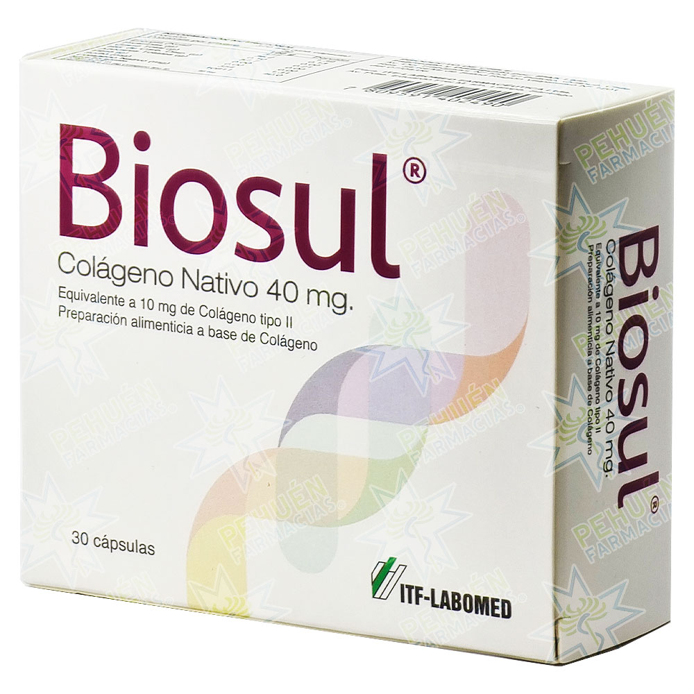 Biosul Colágeno Nativo 40 mg 30 Cápsulas Itf-Labomed