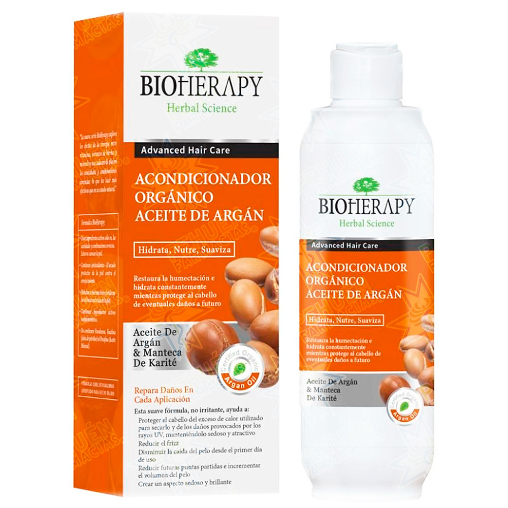 Bioherapy Acondicionador Orgánico Argán Hidrata Nutre Suaviza 330 mL