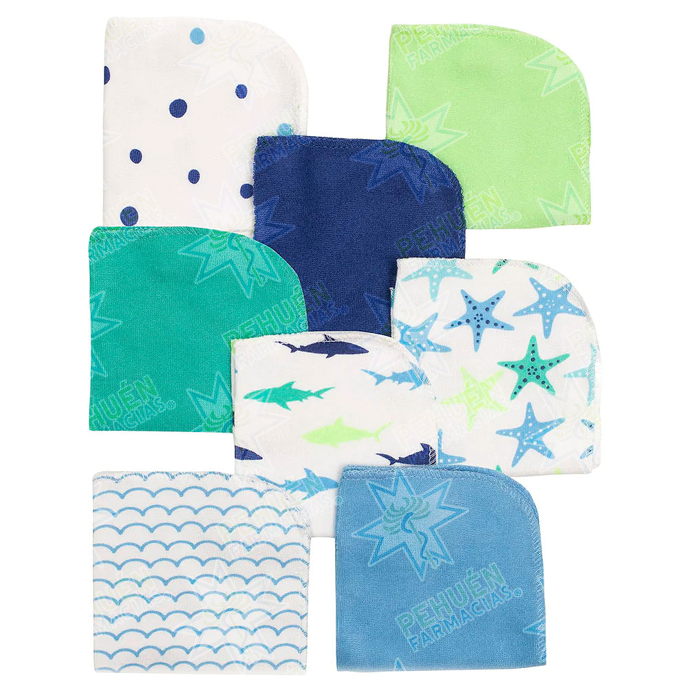 Bambino Toallitas de Tela para Bebé Celestes 8 Unidades