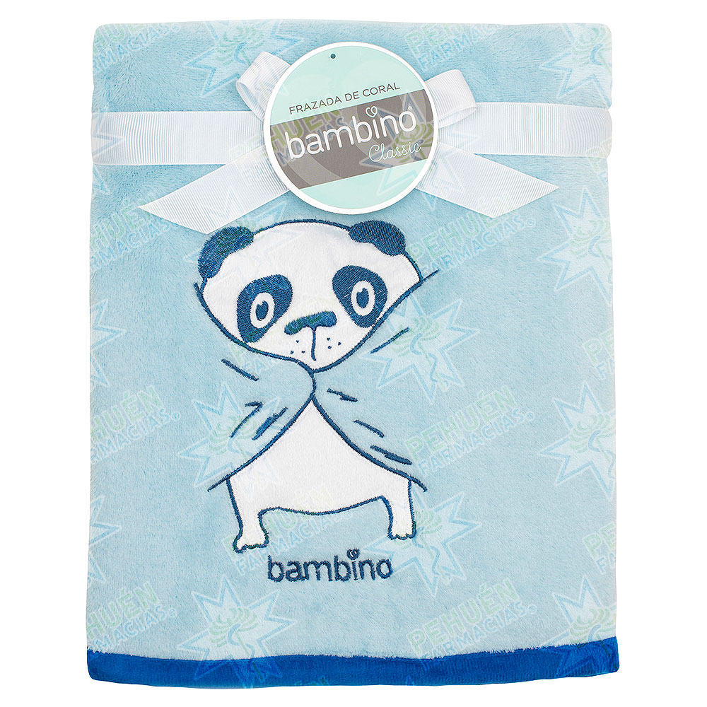 Bambino Manta Frazada de Coral 76x100 cm Celeste
