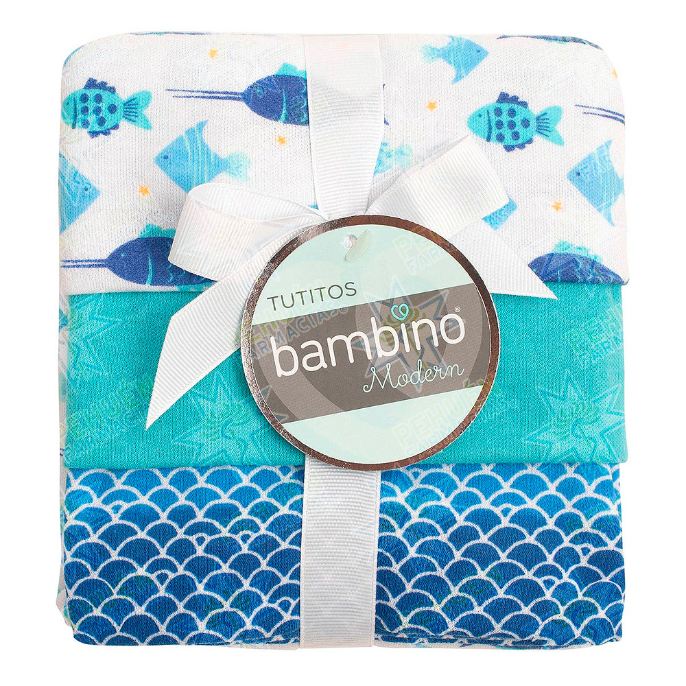 Bambino Modern Tutitos Celeste 3 Pañales de Tela Hofmann