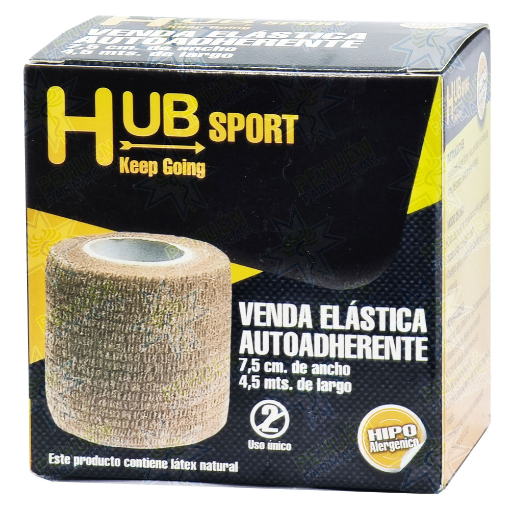 Hub Sport Venda Elástica Autoadherente 7,5 cm x 4,5 m Hipoalergénica
