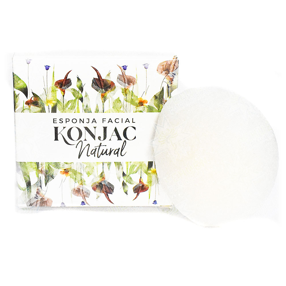 HBM Esponja Facial Konjac Natural 1 Unidad