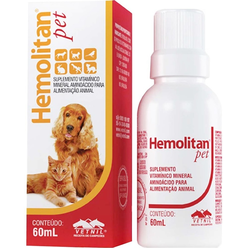Hemolitan Pet Perro/Gato/Otros 60 mL Vetnil