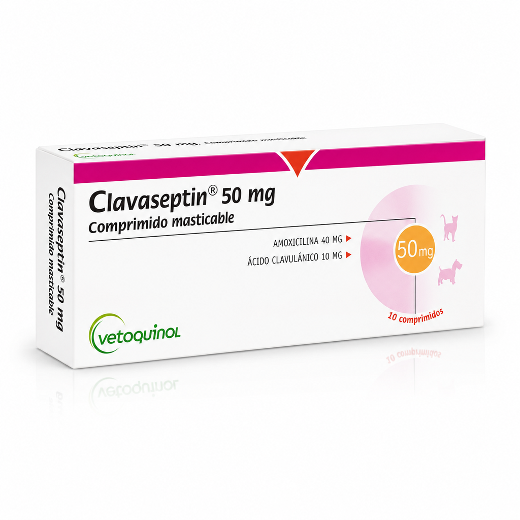 Clavaseptin Gatos/Perros 50 (40/10) mg 10 Comprimidos Vetoquinol