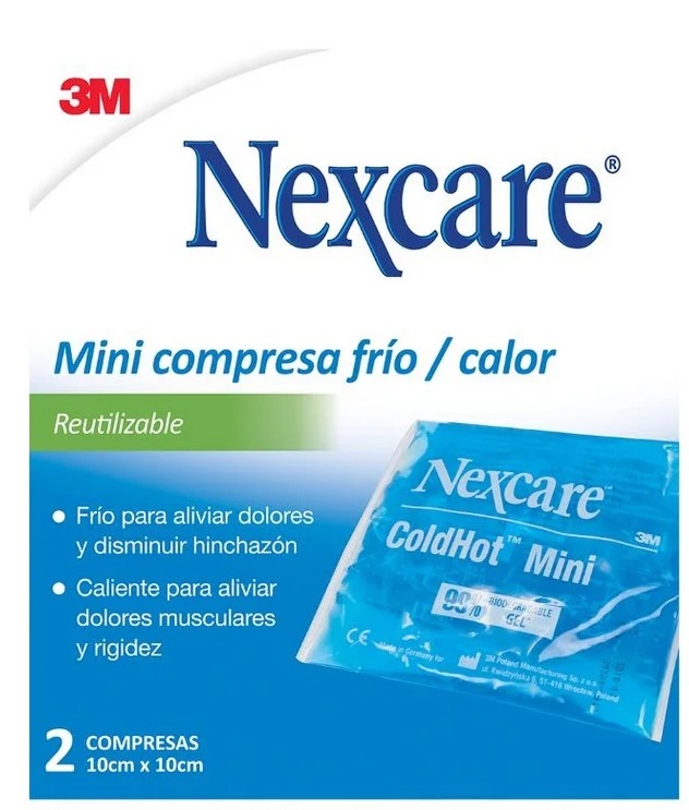 Nexcare 2 Mini Compresas Frío/Calor Reutilizables 10x10 cm