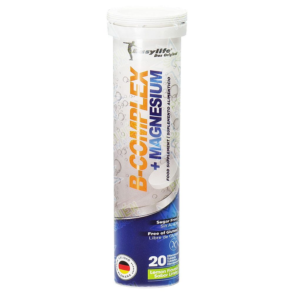 B-Complex (6 Vit.) + Magnesio 300 mg 20 Comprimidos Efervescentes Easylife