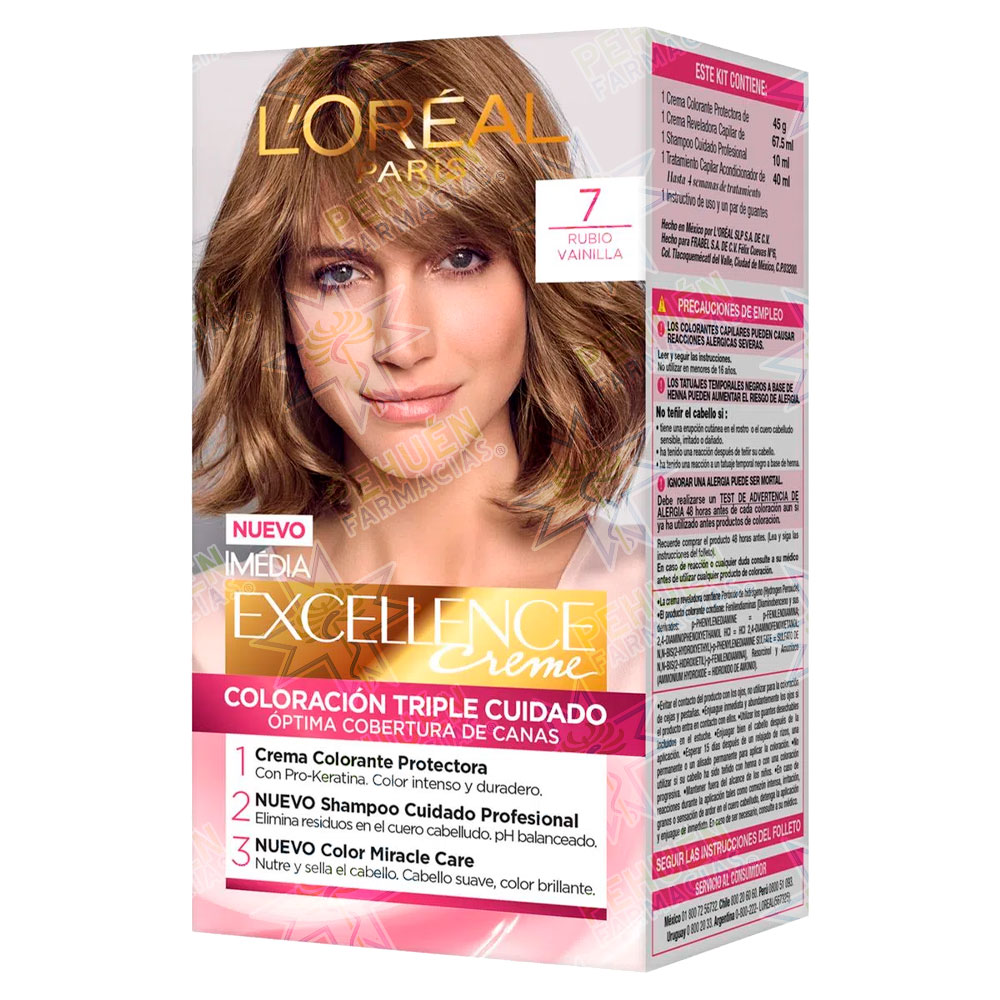Excellence Creme 7 Rubio Vainilla Tintura Permanente L'oreal