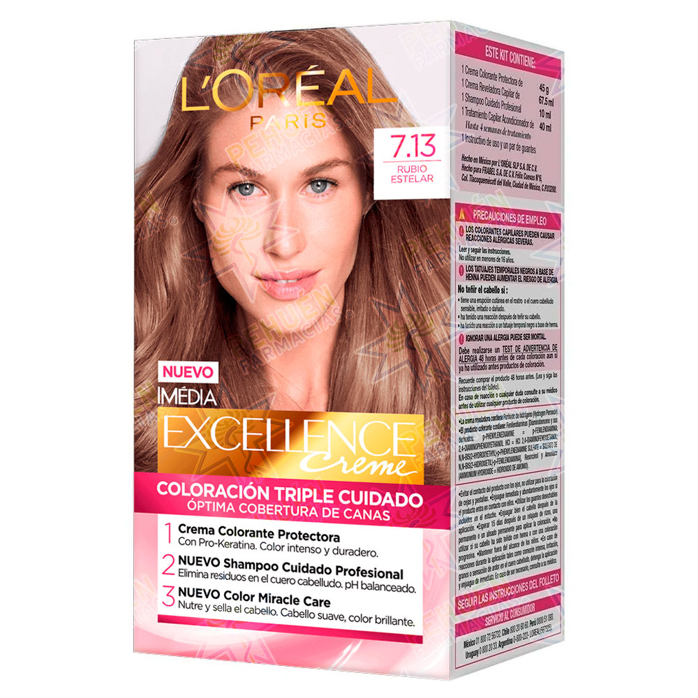 Excellence Creme 7.13 Rubio Estelar Tintura Permanente L'oreal