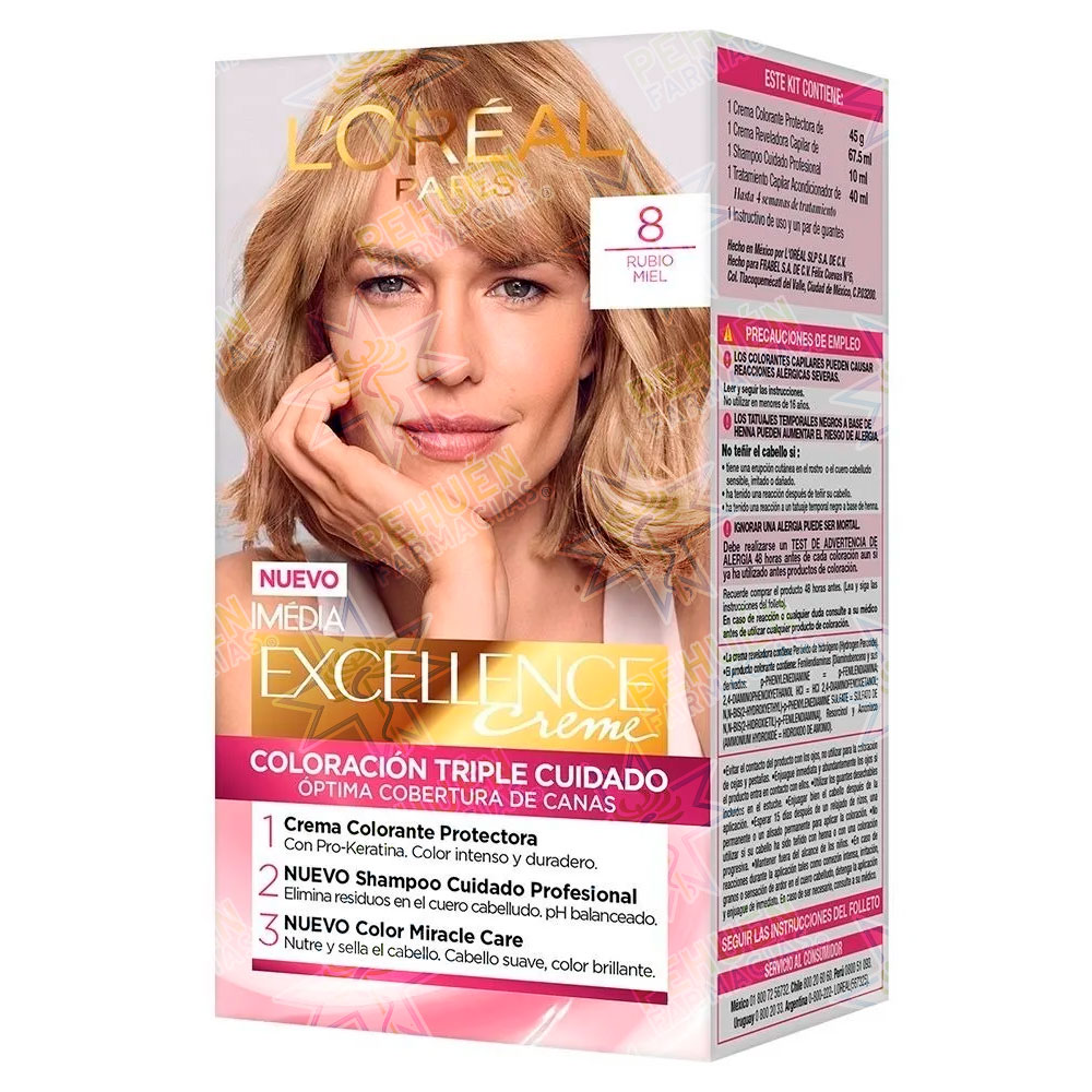 Excellence Creme 8 Rubio Miel Tintura Permanente L'oreal