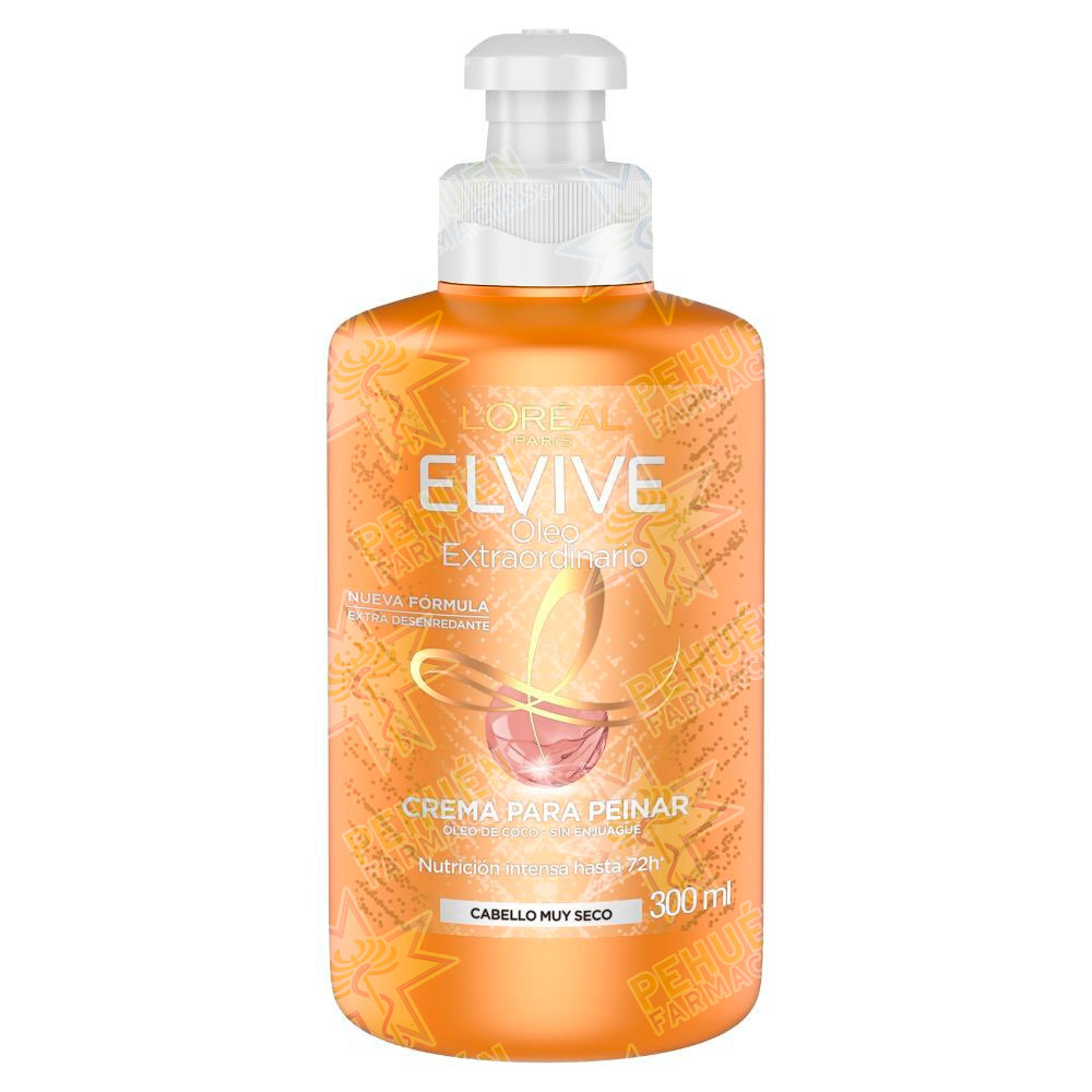 Elvive Crema Para Peinar Óleo Extraordinario Cabello Muy Seco 300 mL L'oreal