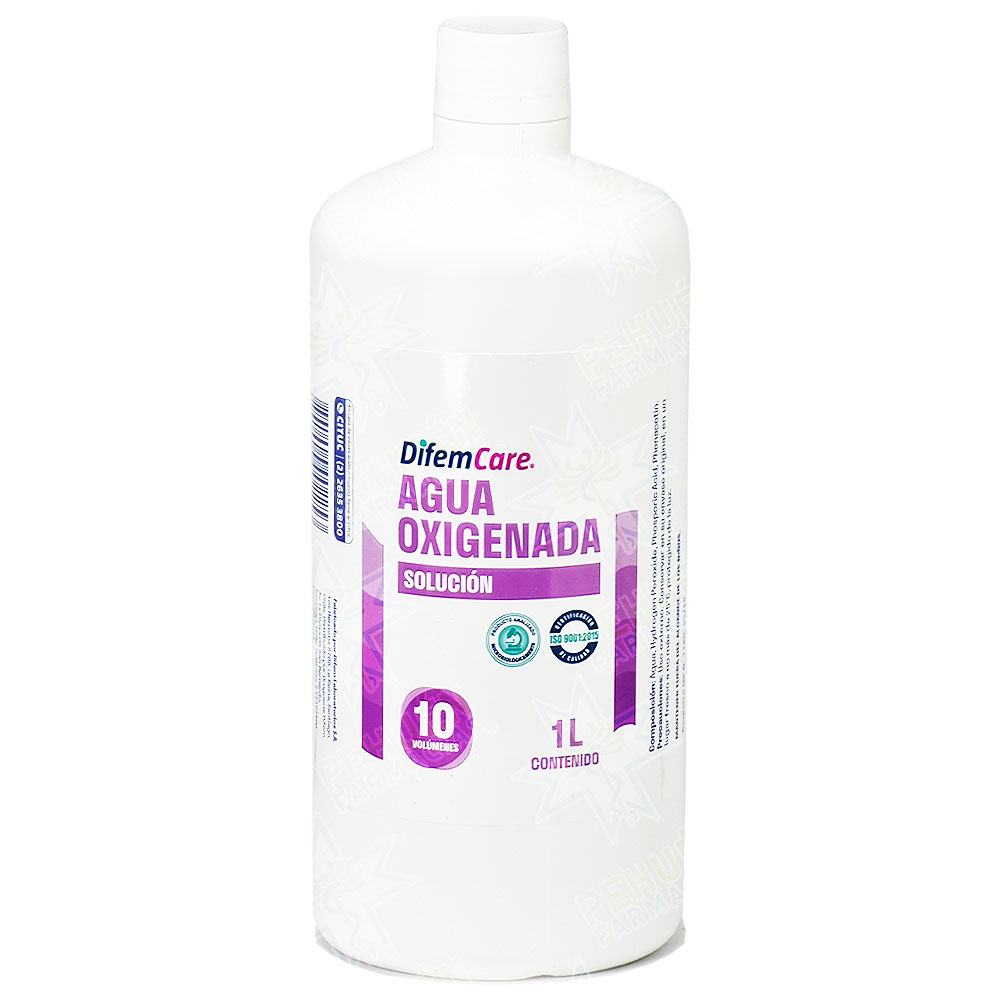 Agua Oxigenada 10 vol Solución Tópica 1000 mL Difem Care