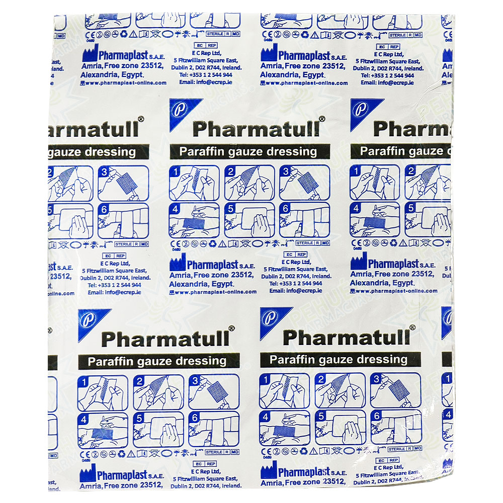 Pharmatull Apósito de Gasa Parafinada 10 x 10 cm 1 Unidad Pharmaplast