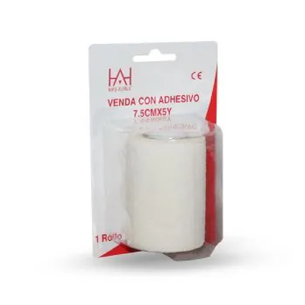 Venda con Adhesivo Hipoalergénica Blanca 7,5 cm x 4,5 m IsiMed