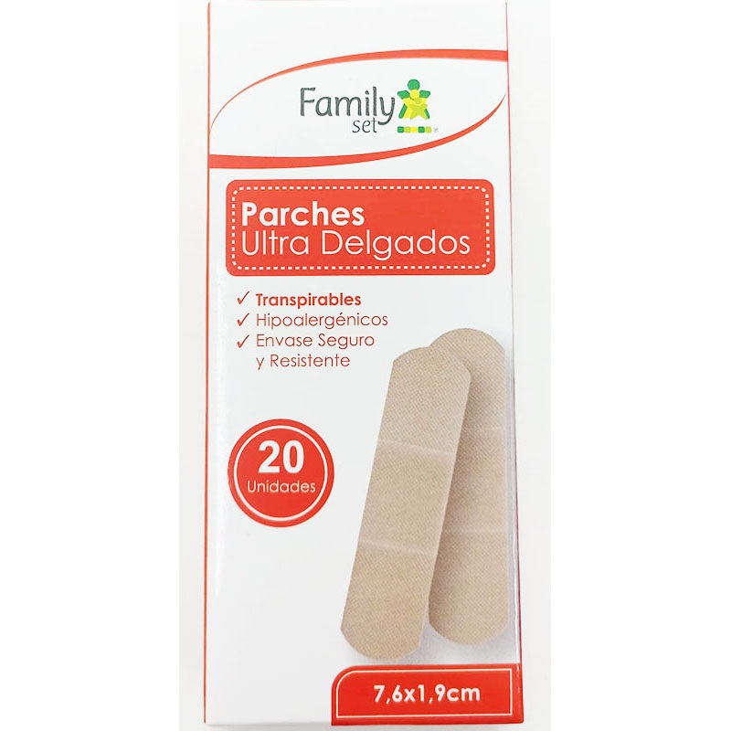 Family Set Parche Curitas Ultra Delgados 20 Unidades