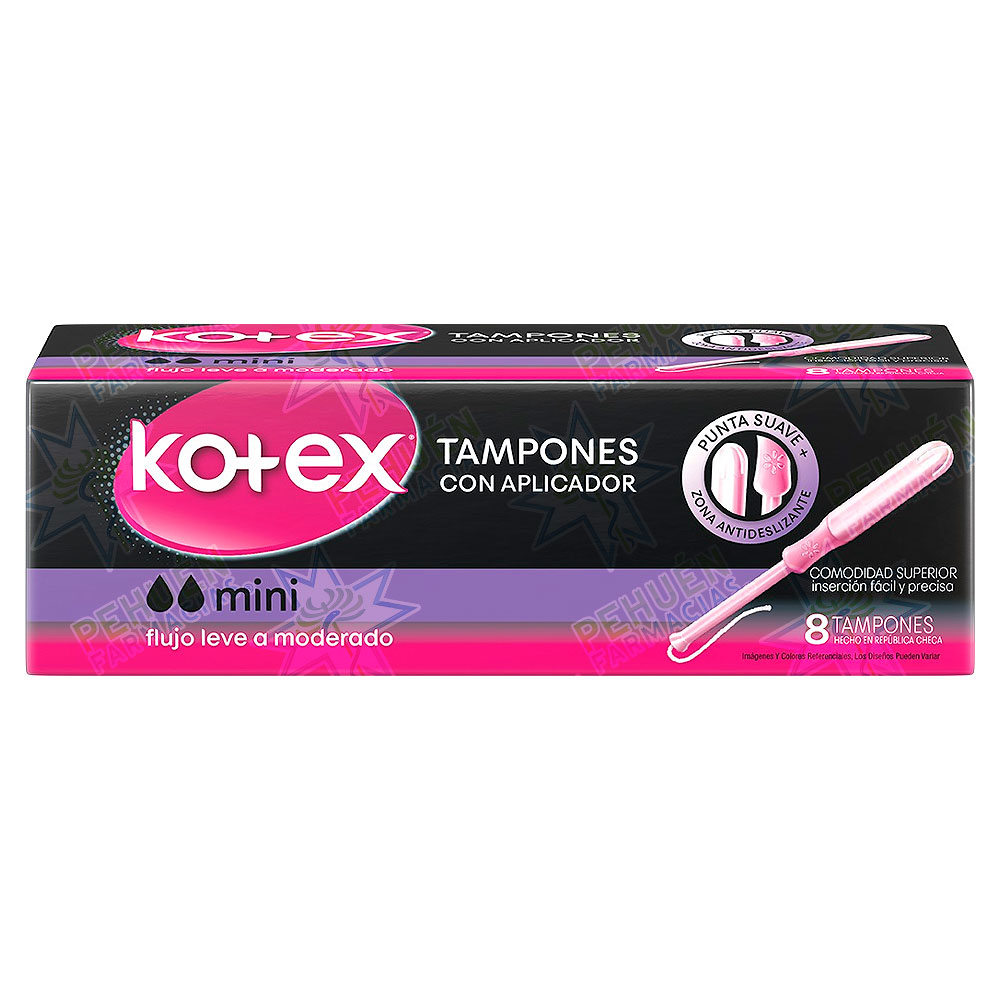 Kotex Mini 8 Tampones con Aplicador Kimberly Clark