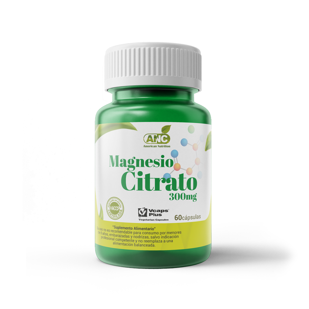 Citrato de Magnesio 600 mg/2Caps 60 Cápsulas Veganas ANC