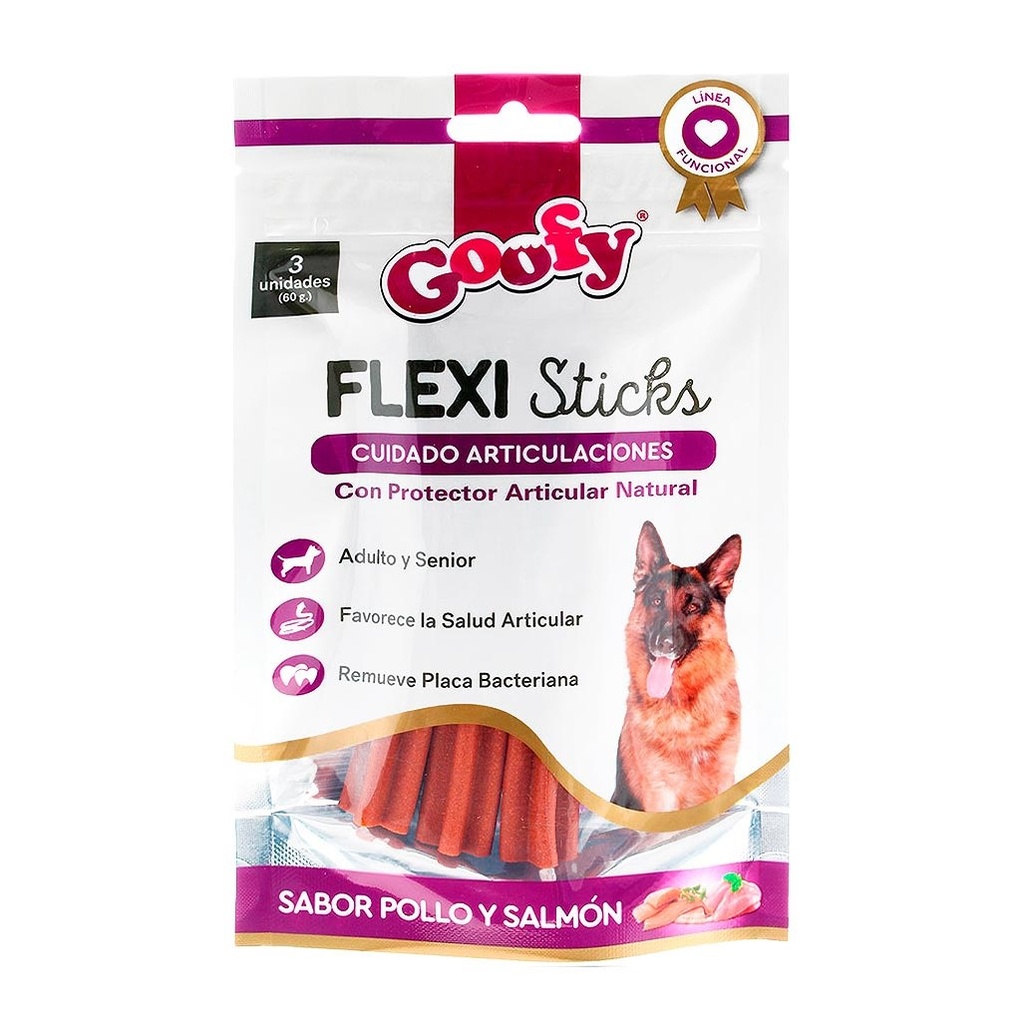 Goofy Flexi Sticks Cuidado Articular y Control Sarro 3 Unidades 60 g