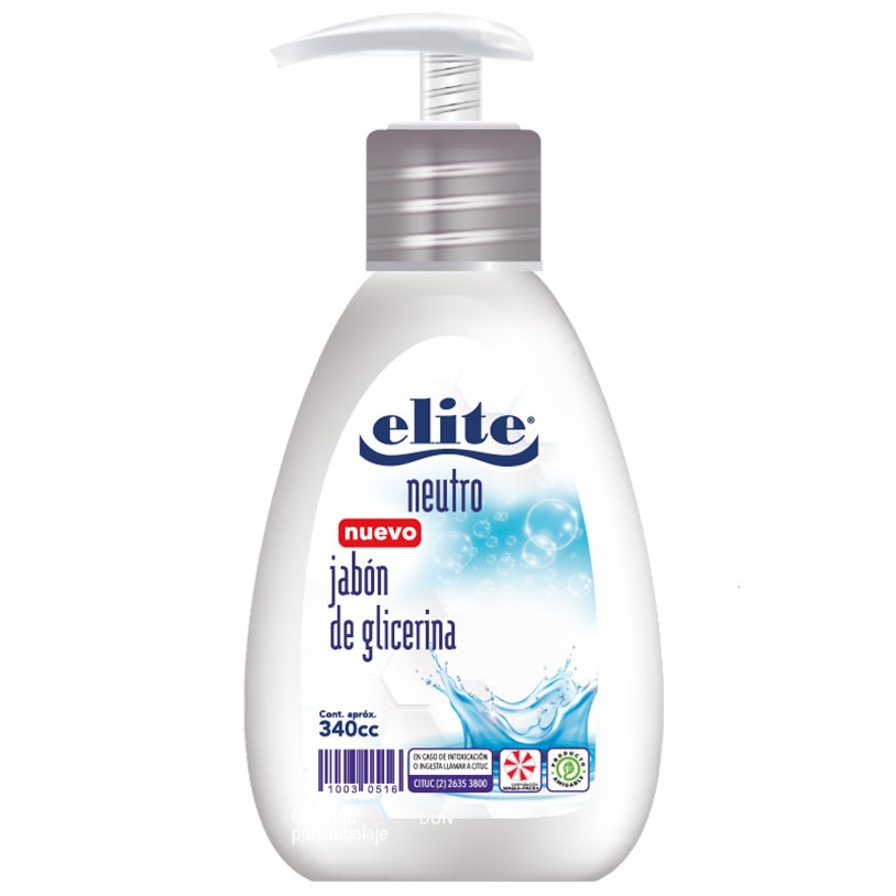 Elite Jabón de Glicerina Neutro 340 mL