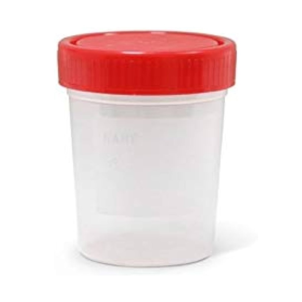 Orange Frasco Estéril Graduado Toma de Muestra Orina 60 mL