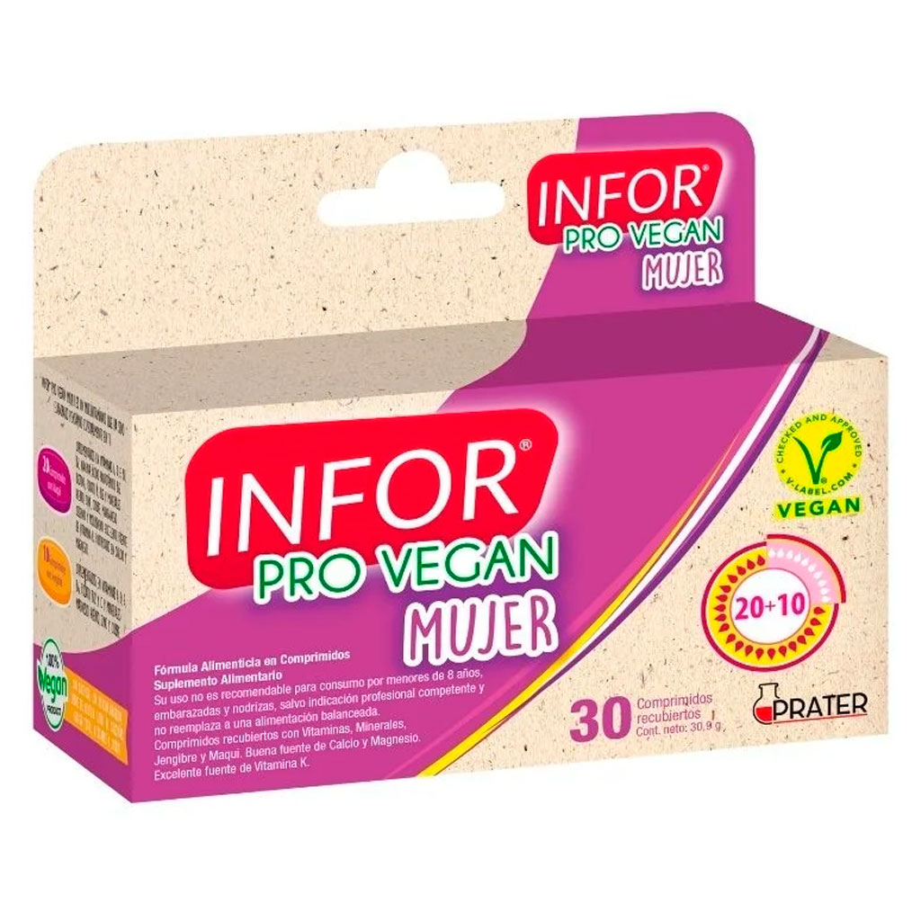 Infor Pro Vegan Mujer 30 Comprimidos Recubiertos Prater