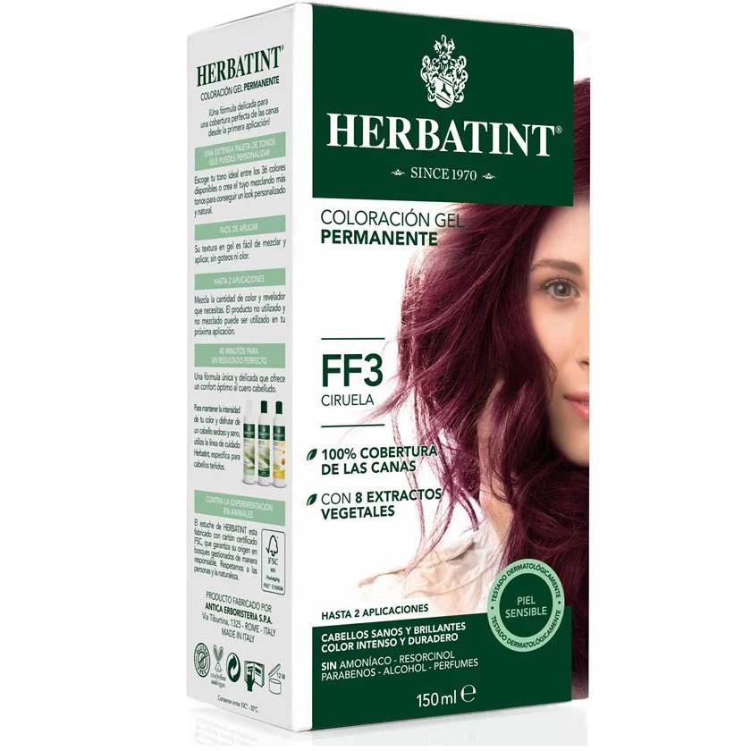 Herbatint FF3 Ciruela Tintura Permanente Gel 150 mL