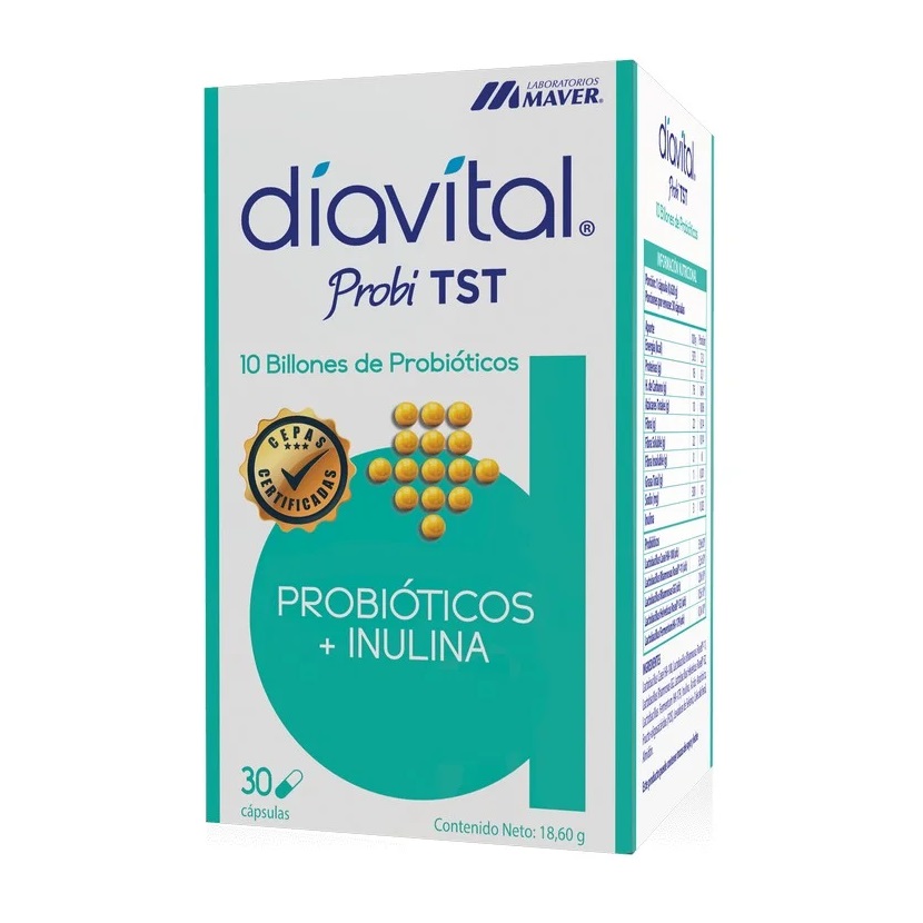 Diavital Probi TST Probióticos + Inulina 30 Cápsulas Maver