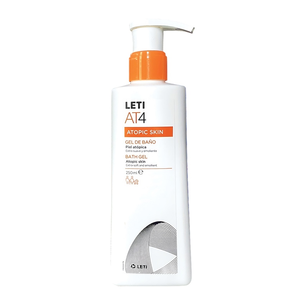 Leti AT4 Gel de Baño Emoliente Piel Atópica 250 mL Bagó