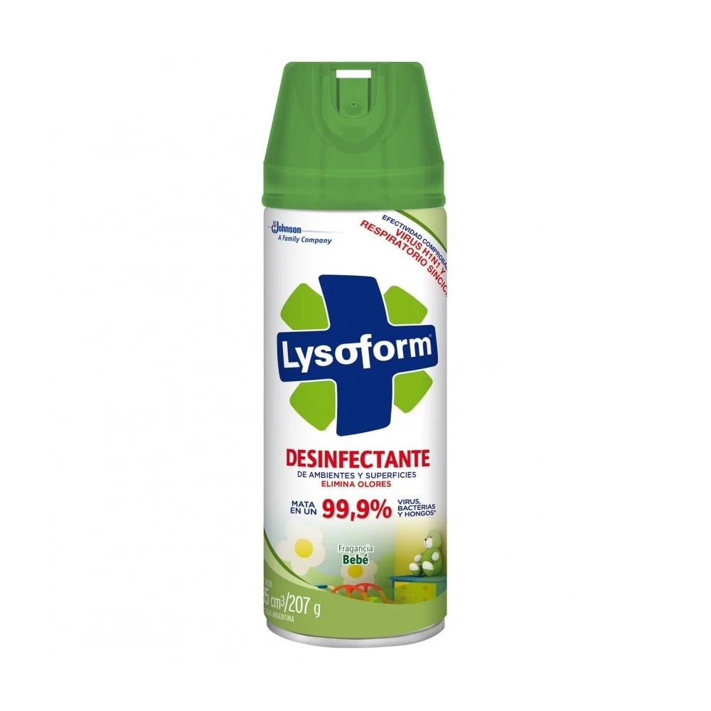 Lysoform Desinfectante de Ambiente en Aerosol Fragancia Bebé 207g/285mL